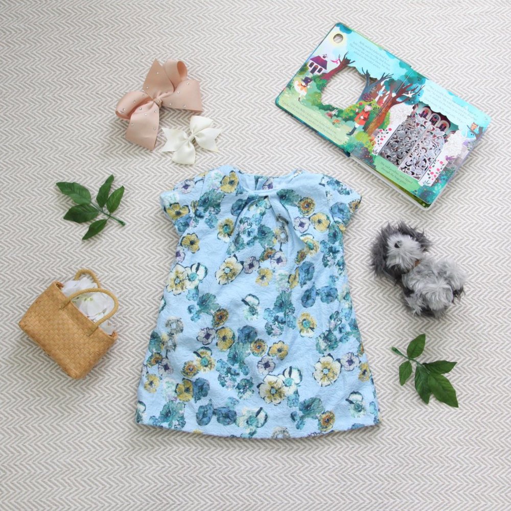 Zara BabyGirl Blue Flower Dress